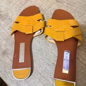Zara Mustard Yellow Women's Sandals
